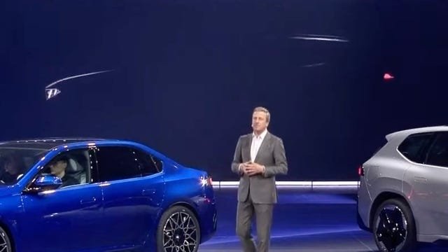bmw boss oliver zipse during i3 sedan debut event