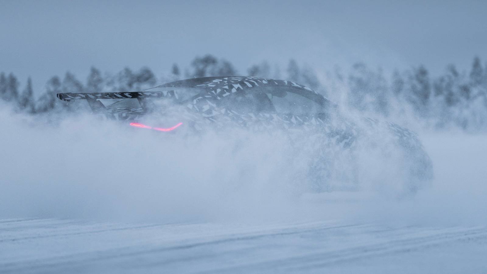 Mercedes-AMG CLE Prototype rear three-quarter snow