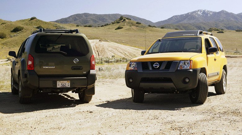 two Nissan Xterras