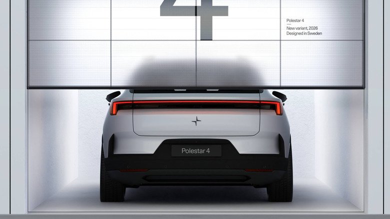 Rear end teaser of the Polestar 4 wagon