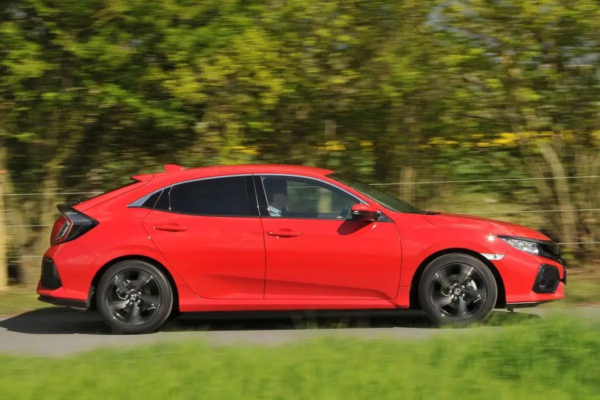 Used Honda Civic side driving