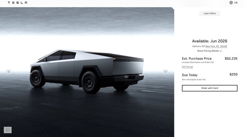 Tesla website